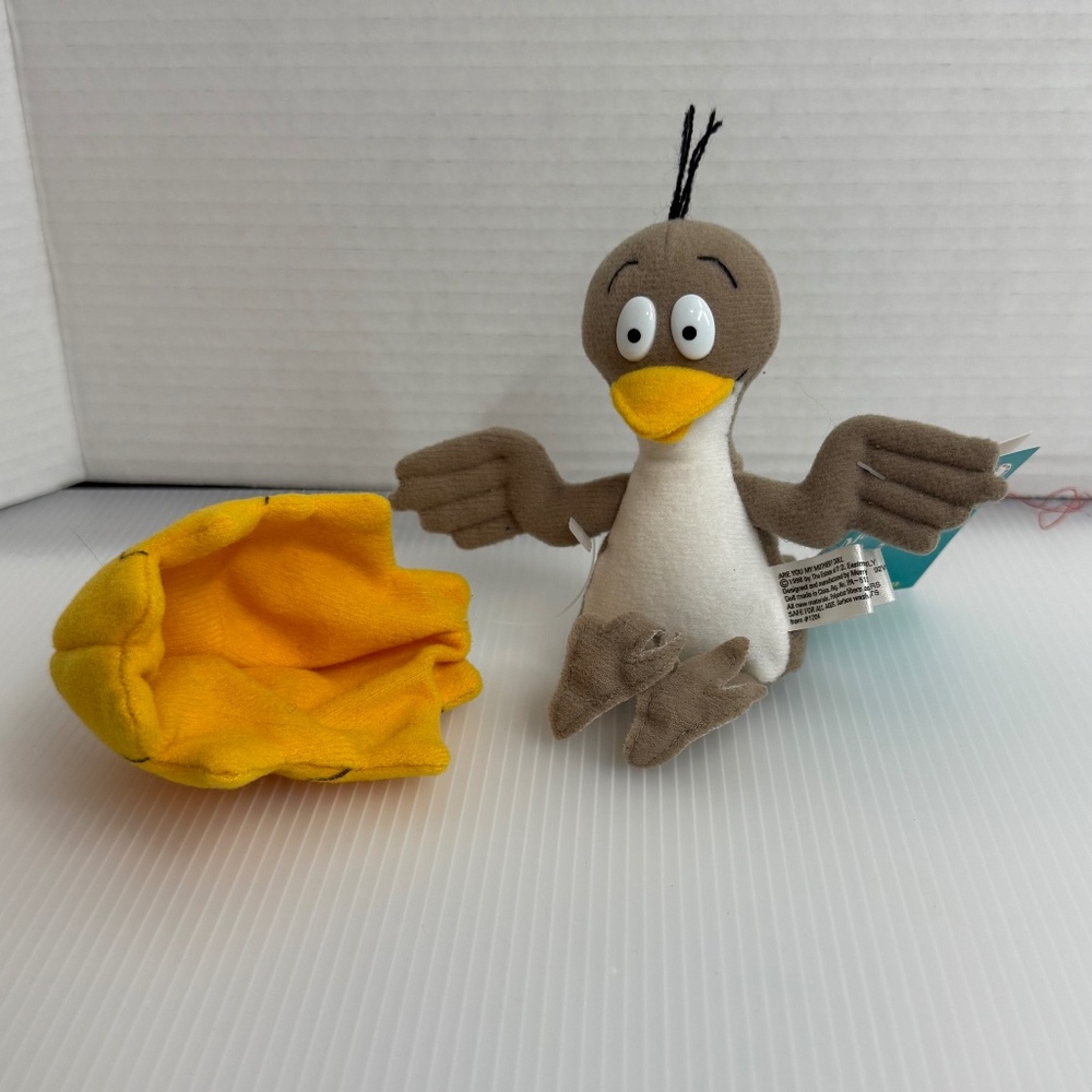 Merrymakers Are You My Mother Gray Baby Bird Plush In Nest P.D. Eastman 1998 NWT